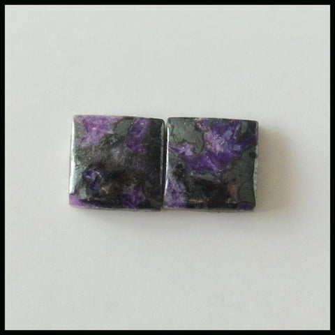 Natural Sugilite Gemstone Cabochon Pair, 8x3mm, 1.8g - MyGemGarden