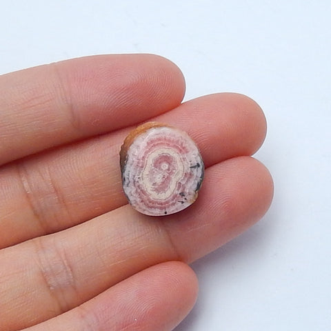 Natural Argentina Rhodochrosite Gemstone Cabochon, 16x14x10mm, 4.9g - MyGemGarden