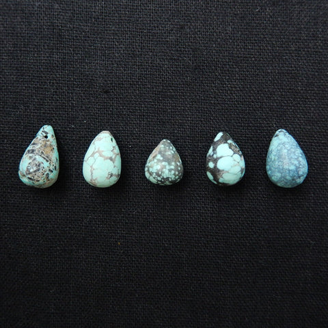 Sale 1pc Natural Turquoise Teardrop Gemstone Pendant Stone, 17x10mm, 15x10mm - MyGemGarden